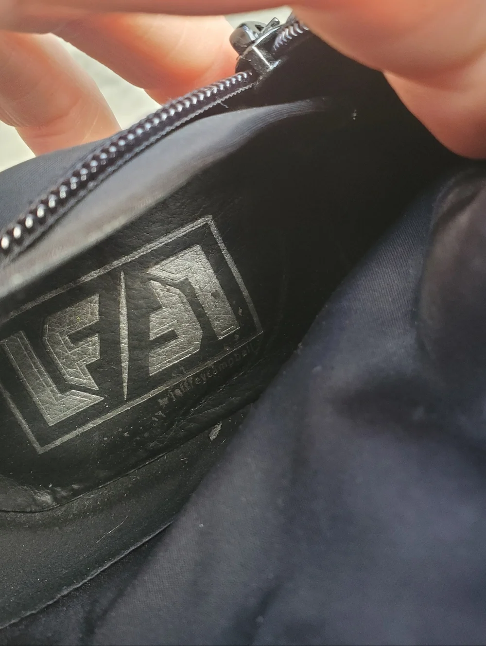 LF Black Over The Knee LF Logo Graphic Boots Heel Size 6M